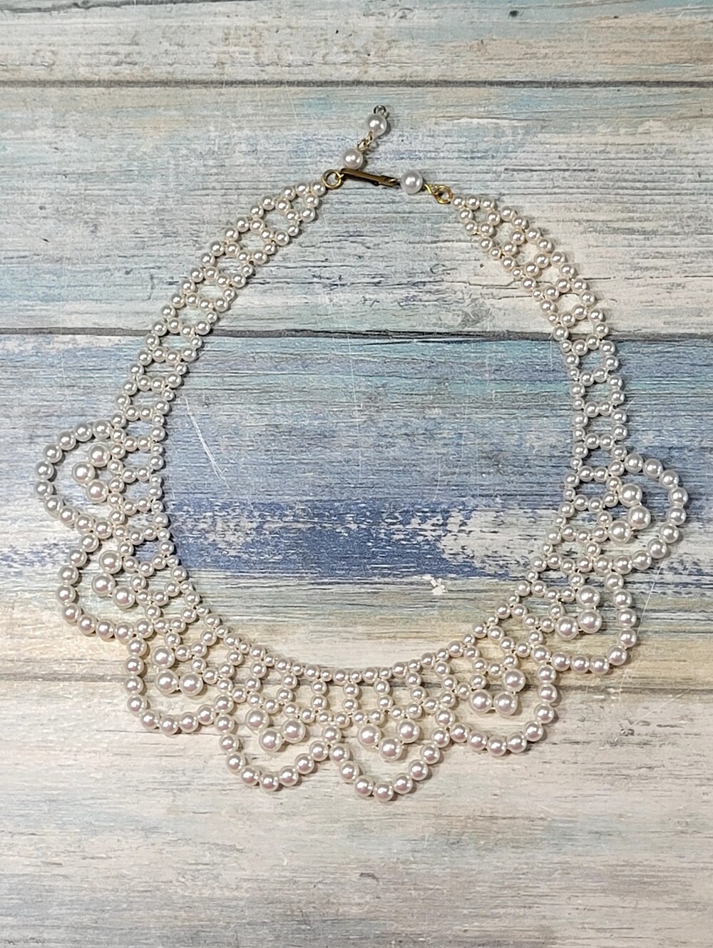 Elegant Chocker White Pearl  Necklace - Picture 7 of 8